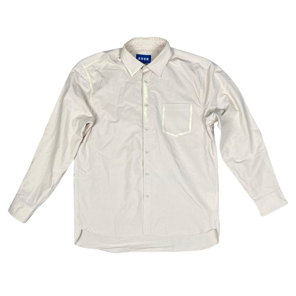 Ader Error Biege Allac Shirt Button Up Oversized … - image 4